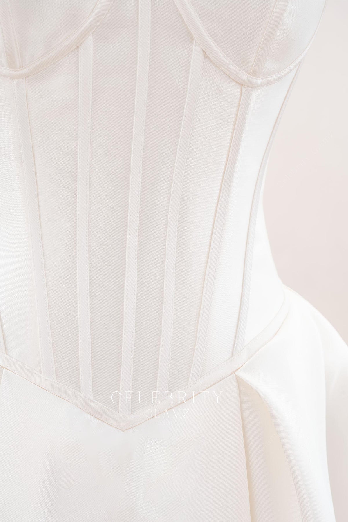 Basque waist corset bridal dress