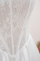 Basque waist lace bridal dress