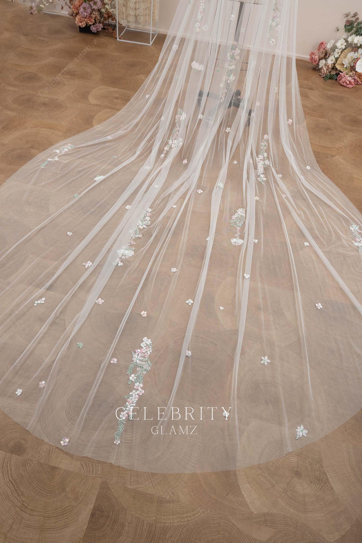 beaded botany lace wedding cape