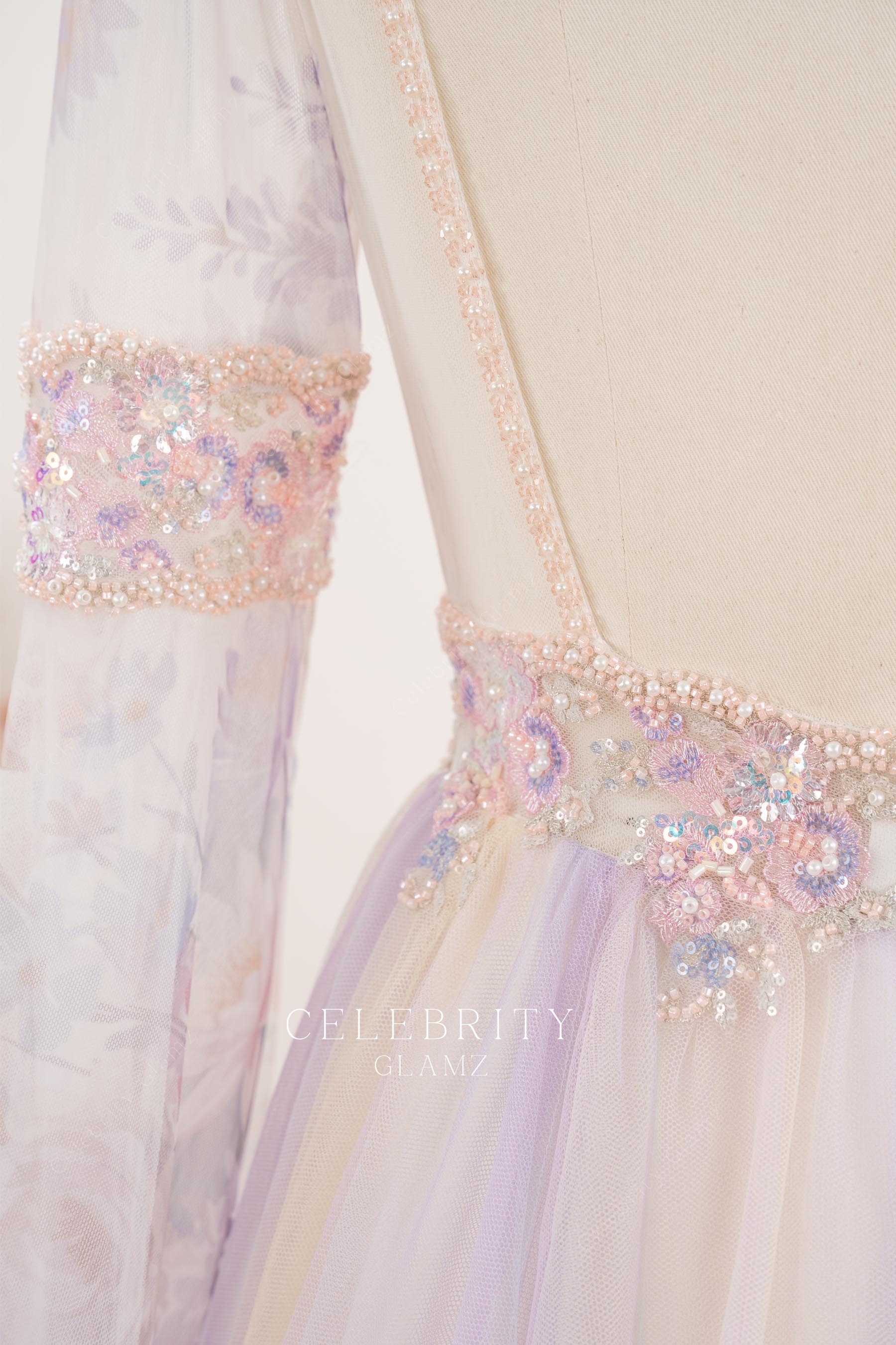 beaded lace appliques boho wedding dress
