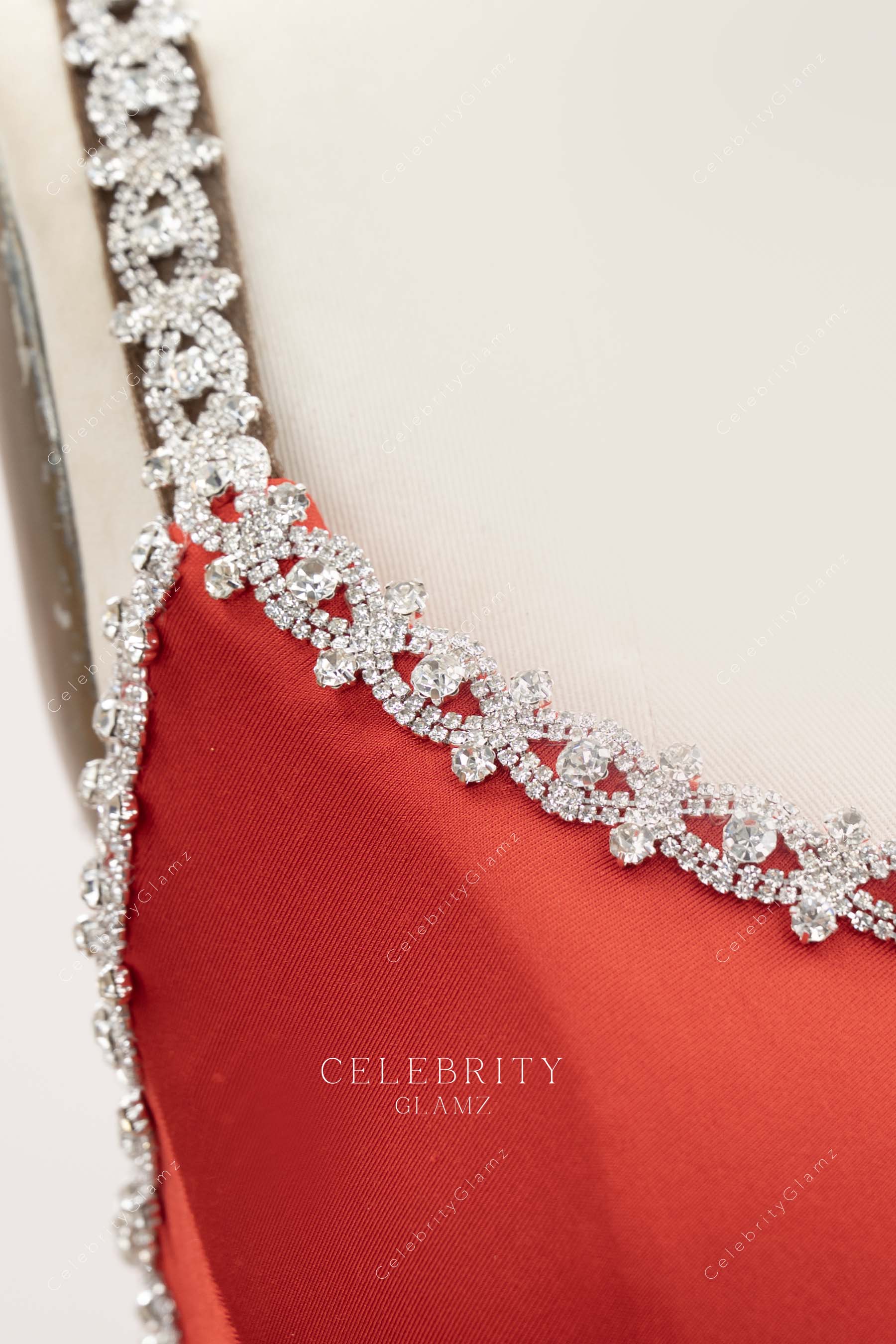 beaded neckline prom dress