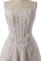 beaded straps visible boning wedding dress