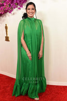 Billie Eilish high neck prom dress 2024 Oscars red carpet
