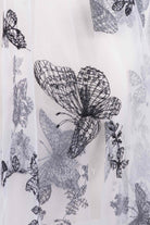 black butterfly lace appliques bridal veil