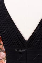 black chiffon bodice prom dress