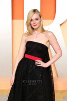 black Elle Fanning 2025 strapless Vanity fair party dress