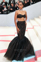 black Kerry Washington lace 2023 met gala dress