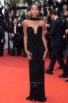 black strapless dress 2023 Cannes film festival Laura Harrier