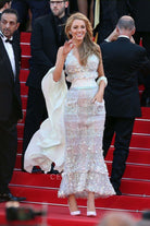 Blake Lively ankle length prom dress Cannes red carpet 2014 