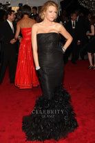 Blake Lively black strapless prom dress Cannes red carpet 2016 