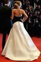 Blake Lively court train prom dress Cannes red carpet 2014