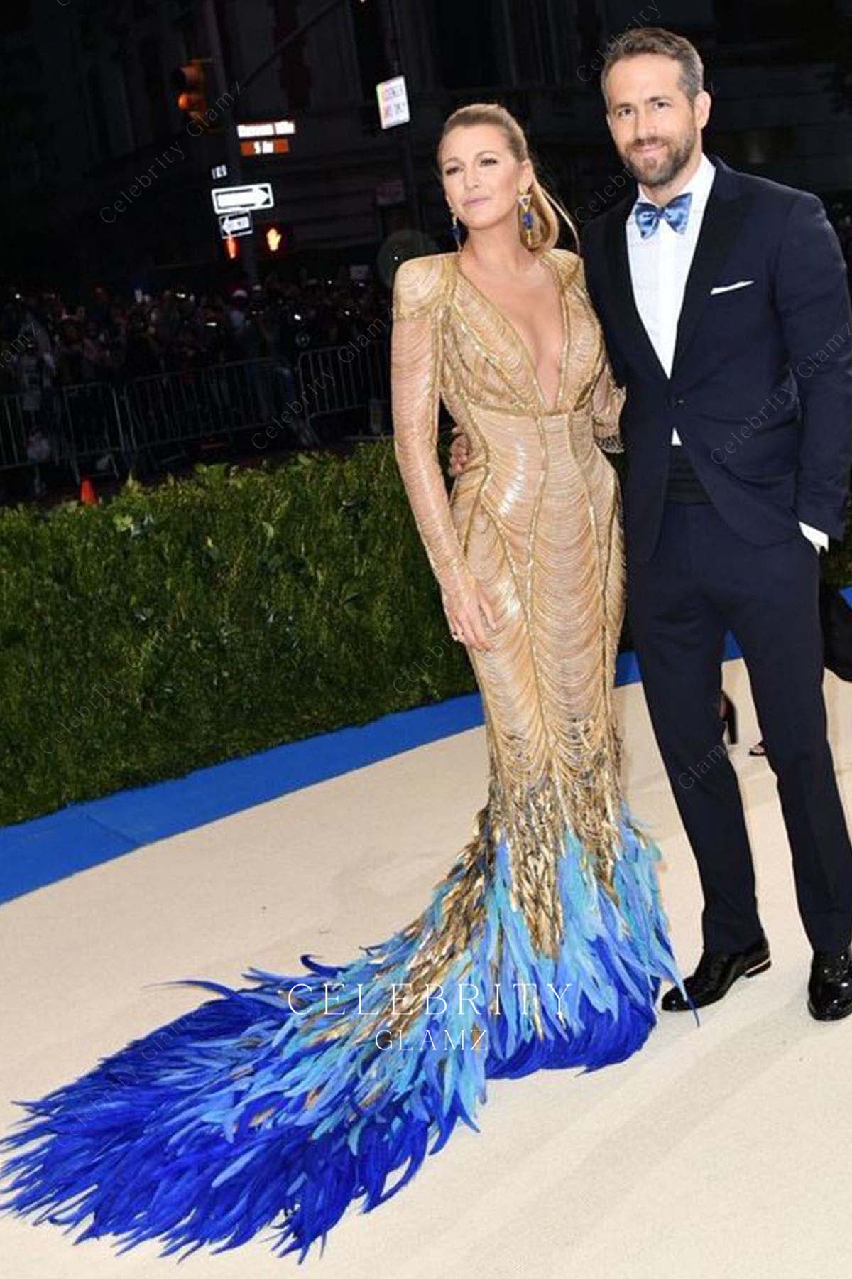 Blake Lively glitter mermaid prom dress met gala 2017