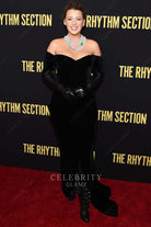 Blake Lively sweep train prom dress 2020 New York The Rhythm Section