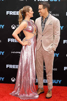 Blake Lively sweep train prom dress he free guy premiere in nyc 2021