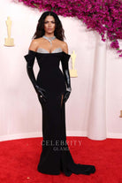 Camila Alves mermaid formal dress 2024 Oscars red carpet