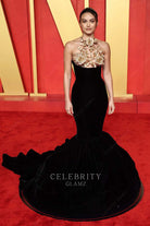 Camila Mendes 3d roses prom dress 2024 Oscars after party