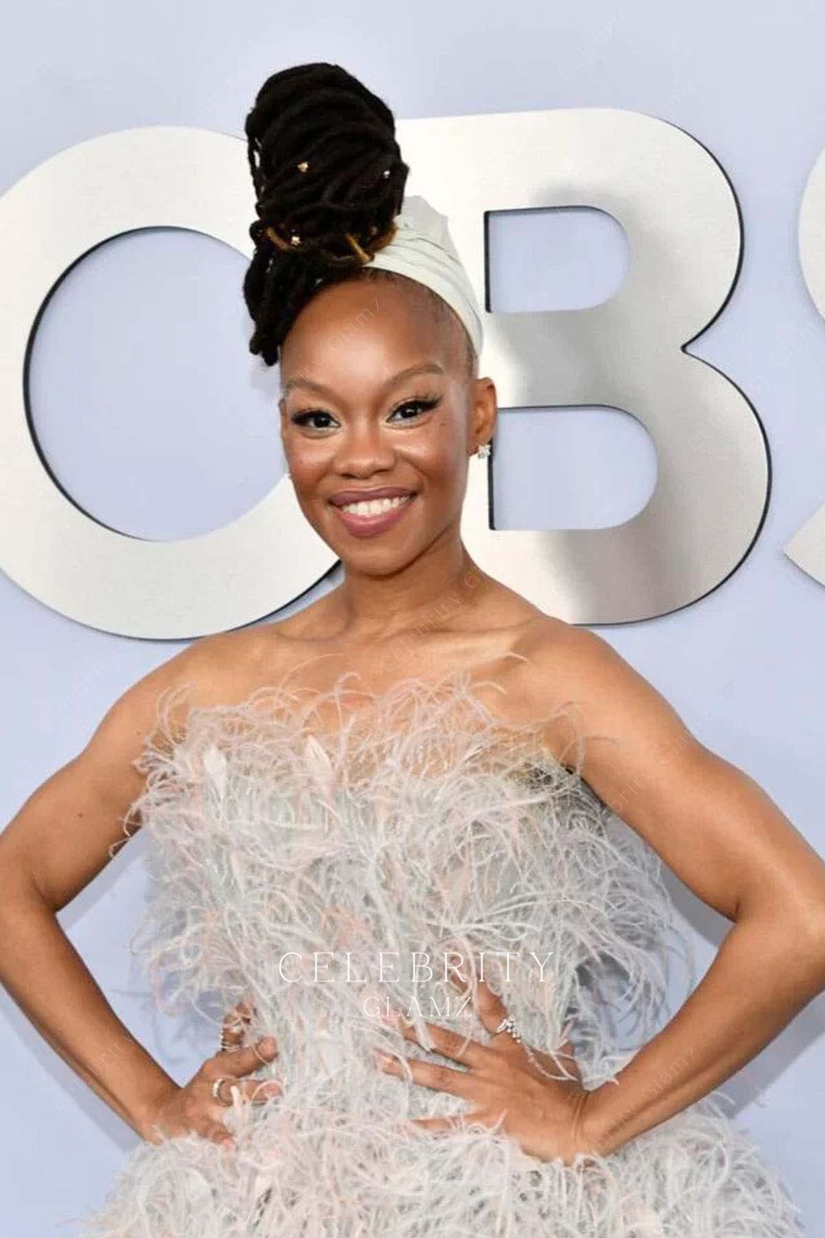 Camille A. Brown straight across formal dress