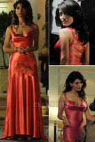 Caterina Murino cowl neck dress in movie casino royale 