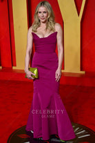 Chelsea Handler orchid trumpet prom dress 2024 Oscars after party