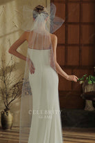 chic bowknot bridal veil