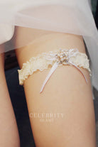 chic bowknot flower bridal garter