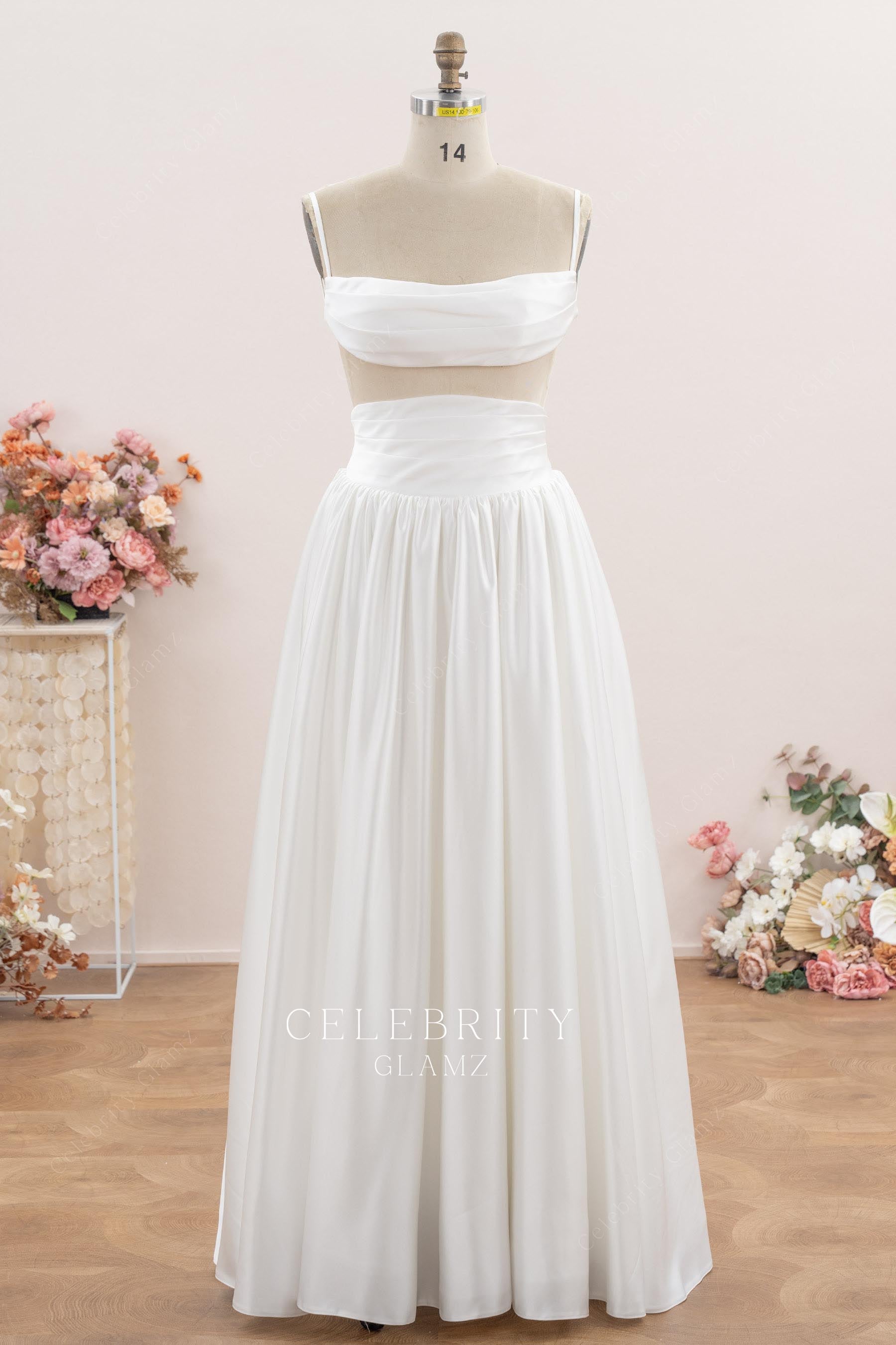 chic two piece wedding dress