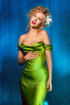 Christina Aguilera cowl neck prom dress in burlesque 
