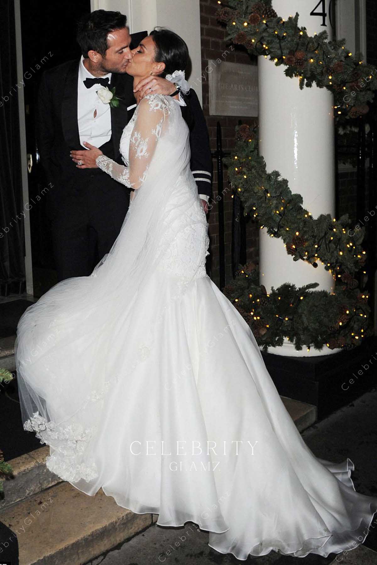 Christine Bleakley organza lace wedding dress