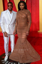 Ciara long sleeves prom dress 2024 Oscars after party