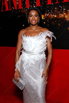 Coco Jones strapless prom dress 2024 Oscars after party 