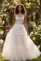 cording lace a line wedding dress