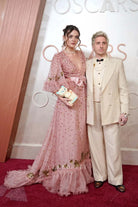 crystals Charlotte Lawrence 2025 Oscars red carpet prom dress