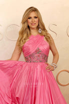 crystals Nikki Novak 2025 Oscars red carpet a line dress