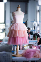 cute ombre straight across flower girl dress