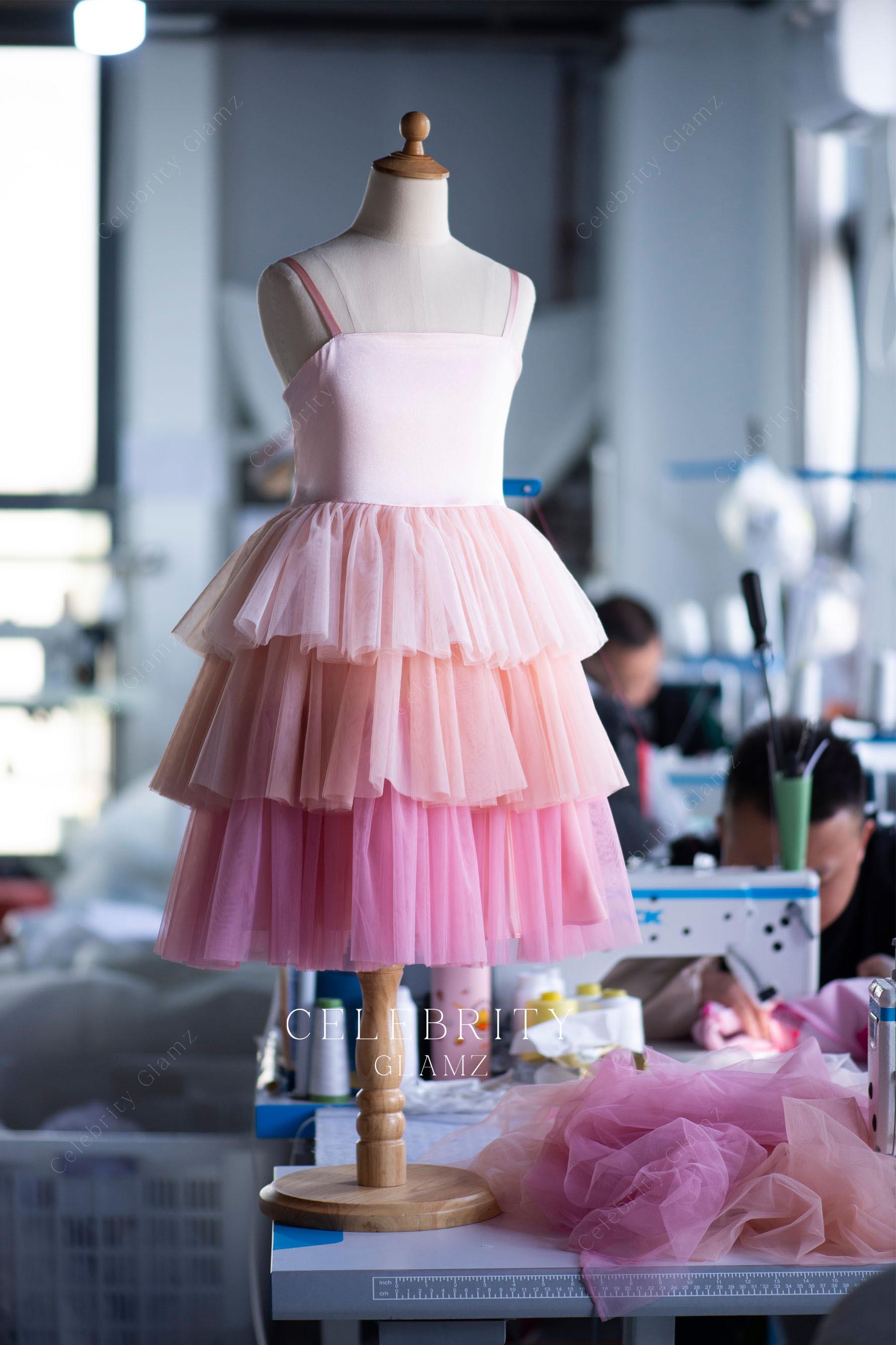 cute ombre straight across flower girl dress