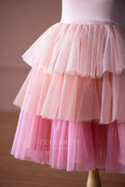 cute ombre tea length flower girl dress