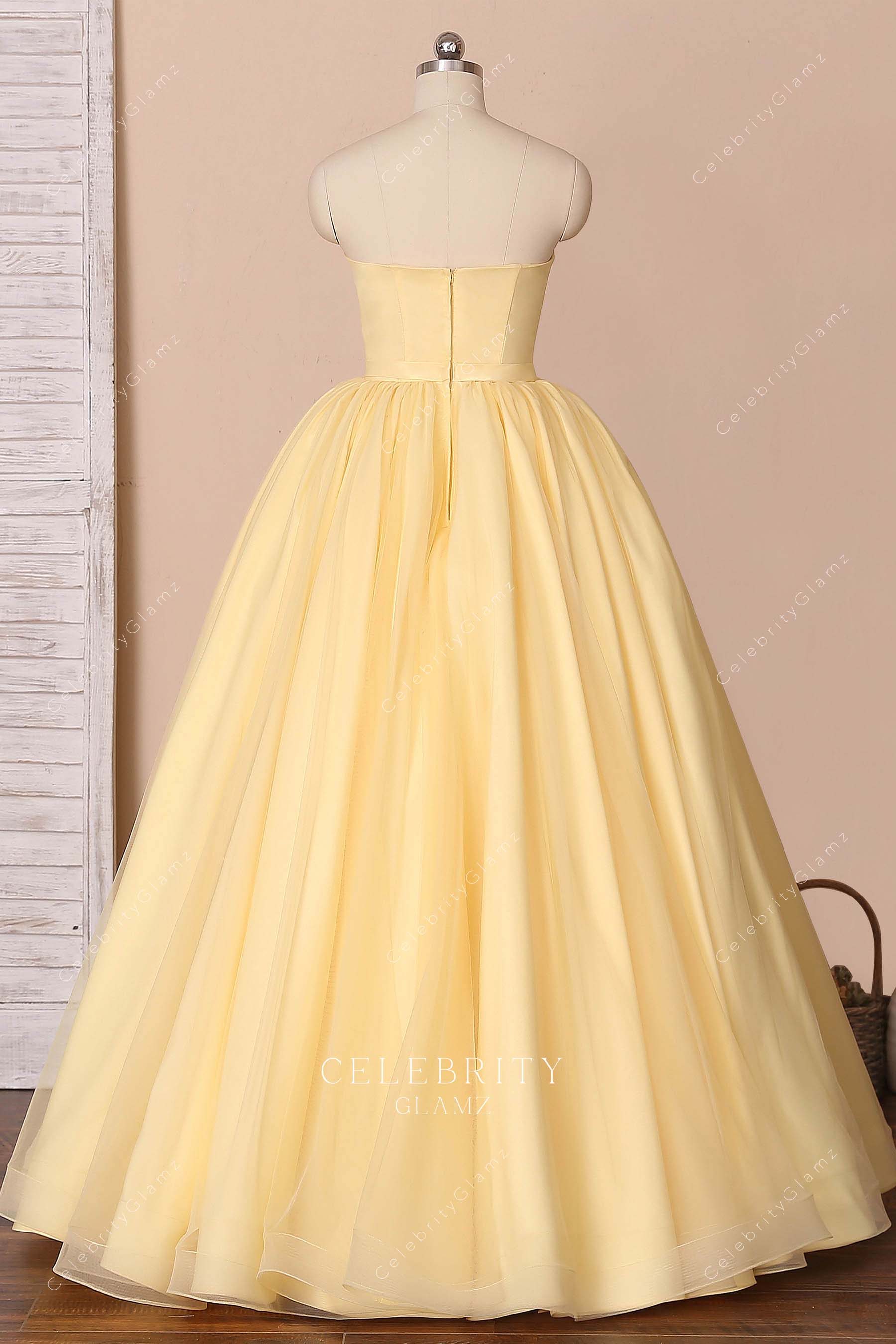 daffodil corset Quinceanera puffy Ballgown