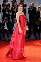 Dakota Johnson panel train Suspiria premiere 75th Venice film festival gown