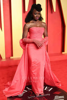 Danai Gurira watermelon prom dress 2024 Oscars after party 