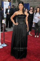 Danay Garcia black strapless formal dress 2009 alma awards