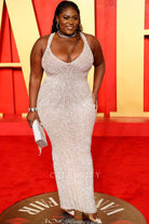 Danielle Brooks silver dress 2024 Oscars after party