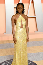 Danielle Deadwyler rhinestones 2025 fit flare Vanity fair party dress