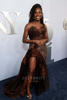 Dede Ayite cabernet sweep train formal dress 2024 Toney awards 
