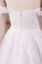 delicate lace applique bridal gown 