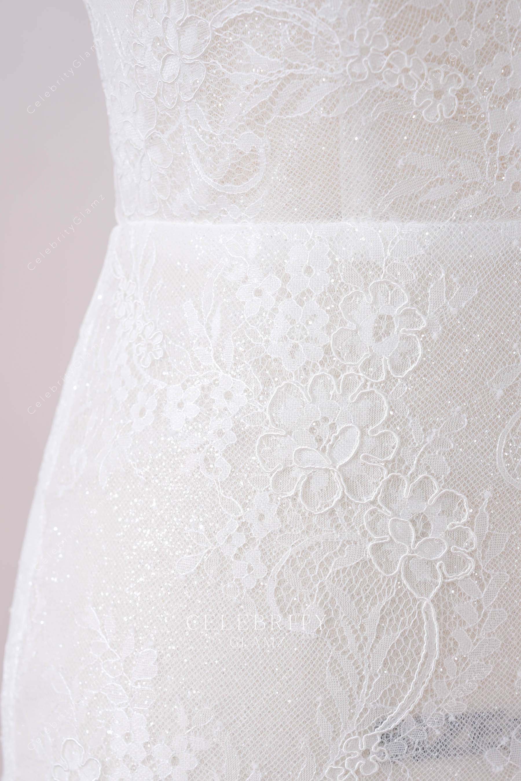 delicate lace bridal dress