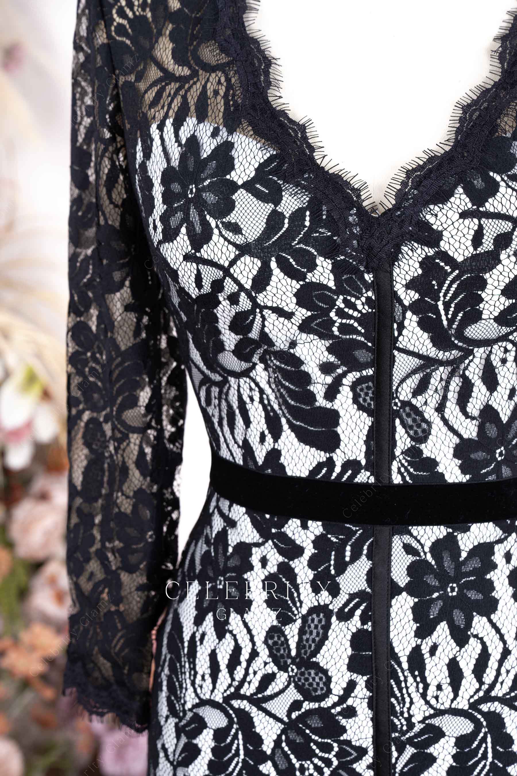 delicate lace formal dress