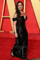 Demi Lovato off shoulder prom dress 2024 Oscars after party