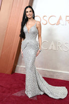 Demi Moore 2025 Oscars red carpet Mermaid prom dress