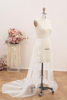 detachable tulle bridal overskirt 