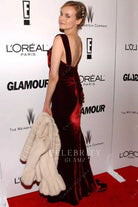 Diane Kruger burgundy backless dress 2006 golden globe awards